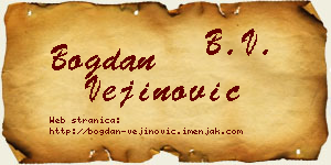 Bogdan Vejinović vizit kartica